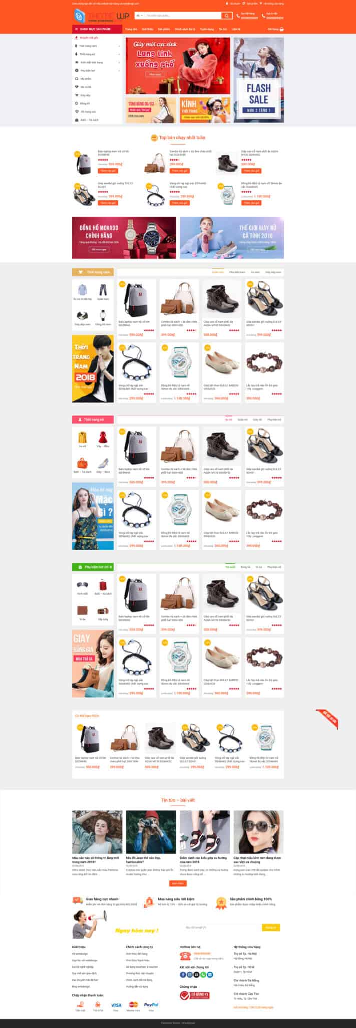 Mẫu giao diện website shop thời trang 2