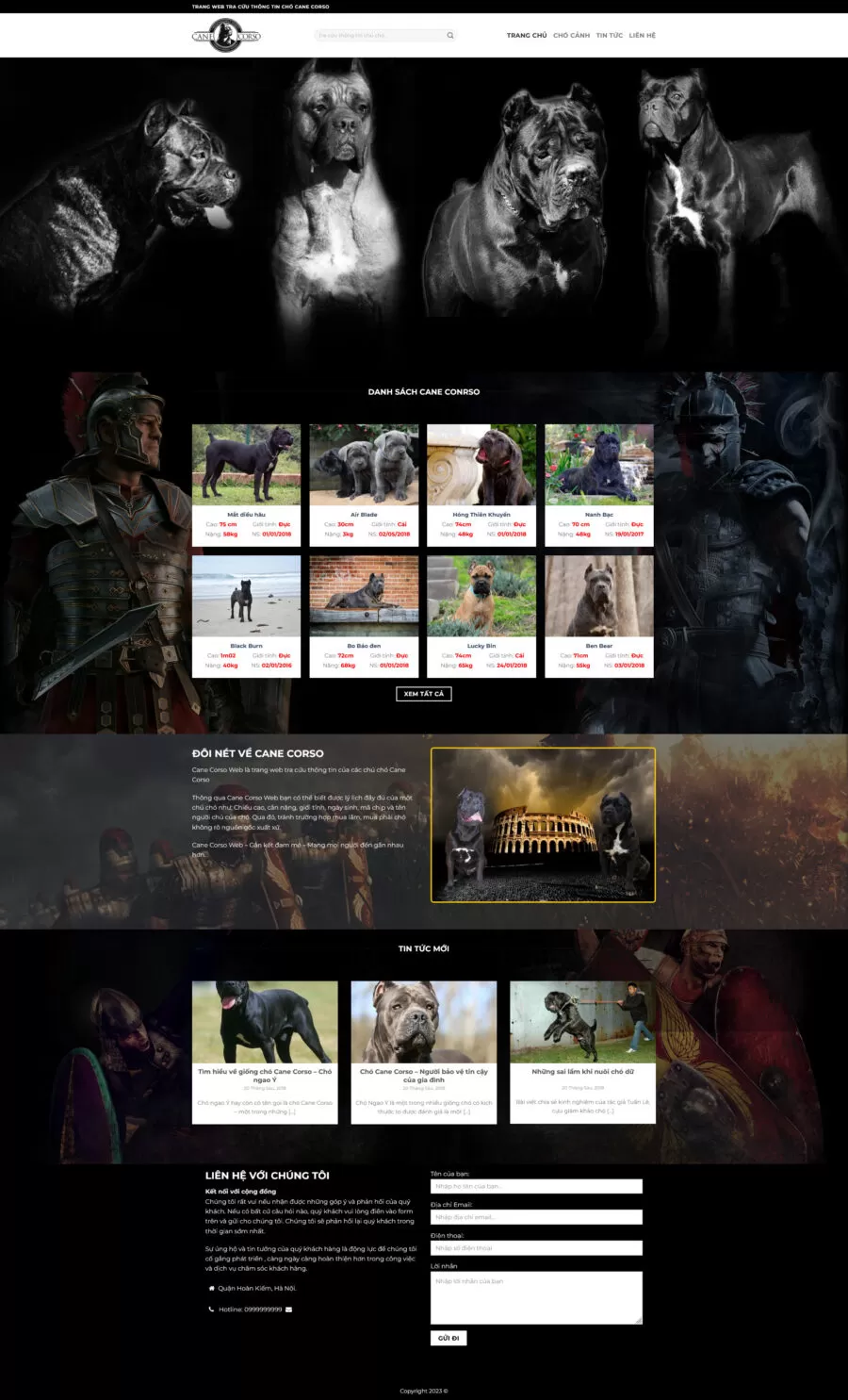 Theme wordpress bán chó săn