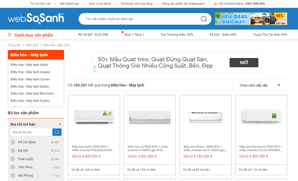 web so sánh