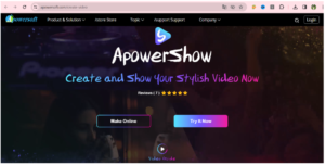 Truy cập vào trang web chính thức của ApowerShow