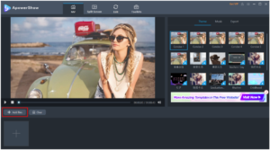 Mở trình chỉnh sửa video và thêm các hình ảnh đã chọn sẵn vào