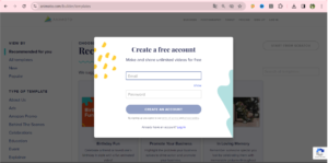 Đăng ký tài khoản theo yêu cầu, bạn có thể đăng ký bằng email.