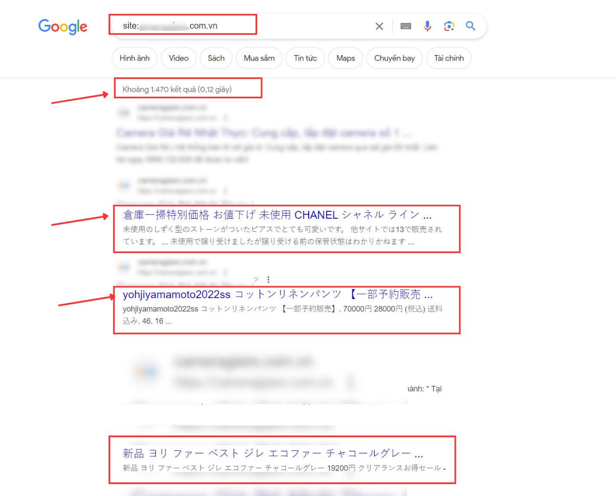 Hình số 1 bị đổi Title SEO và URL mã độc